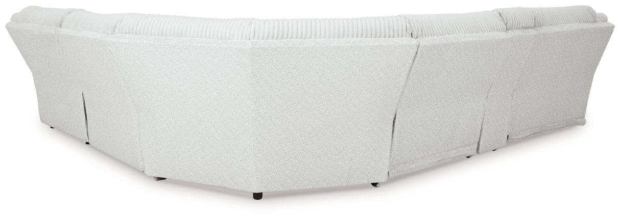 Top Tier 6-Piece Reclining Sectional with Chaise (Color: Alloy)