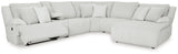 Top Tier 6-Piece Reclining Sectional with Chaise (Color: Alloy)