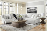 Top Tier 6-Piece Reclining Sectional with Chaise (Color: Alloy)