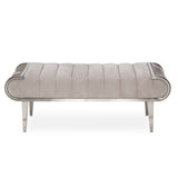 Roxbury Park - Tufted Bench - Stainless Steel