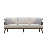 Genova - Patio Sofa With Two Accent Pillows - Gray