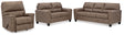 Navi 3-Piece Sofa, Loveseat and Recliner (Sofa, Loveseat, Recliner)