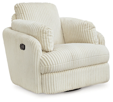 Tie-Breaker Swivel Glider Recliner (Color: Ivory)