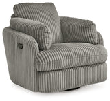 Tie-Breaker Swivel Glider Recliner (Color: Fog)