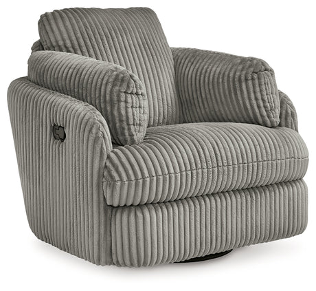 Tie-Breaker Swivel Glider Recliner (Color: Fog)