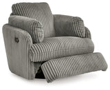 Tie-Breaker Swivel Glider Recliner (Color: Fog)