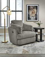 Tie-Breaker Swivel Glider Recliner (Color: Fog)