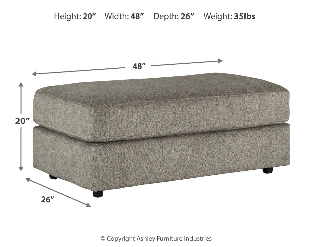 Soletren Oversized Ottoman (Variation Color: Ash)