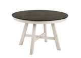 Maisie - Round Table - White / Brown