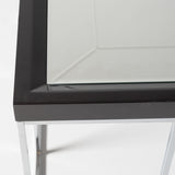 Carmela - End Table - Glossy Charcoal Sand