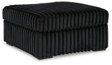 Midnight-Madness Oversized Accent Ottoman (Color: Onyx)