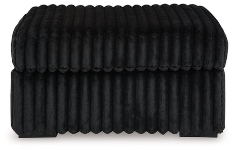 Midnight-Madness 3-Piece Sectional with Double Chaise and Ottoman