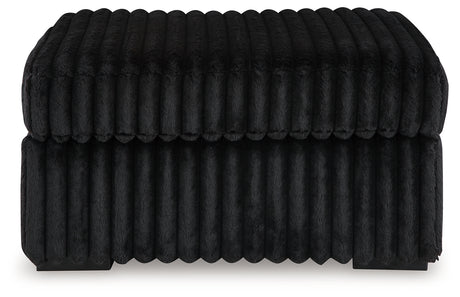 Midnight-Madness 3-Piece Sectional with Double Chaise and Ottoman