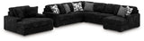 Midnight-Madness 4-Piece Sectional and Oversized Chaise