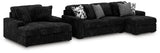Midnight-Madness 2-Piece Sectional and Oversized Chaise