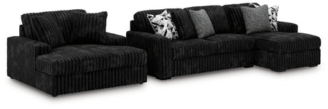 Midnight-Madness 2-Piece Sectional and Oversized Chaise