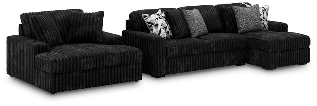 Midnight-Madness 2-Piece Sectional and Oversized Chaise