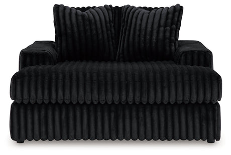 Midnight-Madness 4-Piece Sectional and Oversized Chaise