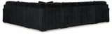 Midnight-Madness 4-Piece Sectional with Chaise (Color: Onyx)