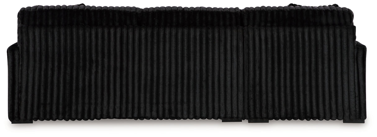 Midnight-Madness 2-Piece Sectional Sofa with Chaise (Color: Onyx)