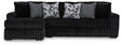 Midnight-Madness 2-Piece Sectional Sofa with Chaise (Color: Onyx)