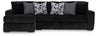Midnight-Madness 2-Piece Sectional Sofa with Chaise (Color: Onyx)