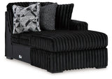 Midnight-Madness 2-Piece Sectional and Oversized Chaise