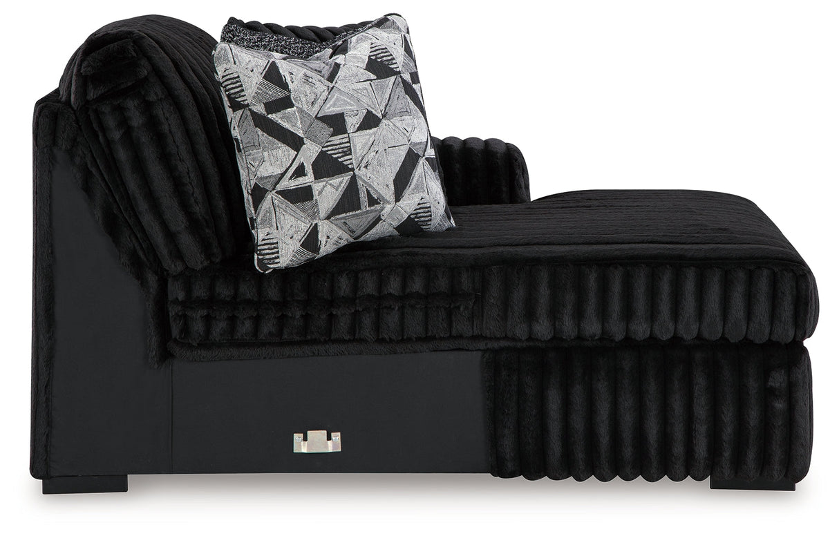 Midnight-Madness 2-Piece Sectional and Oversized Chaise