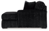 Midnight-Madness 4-Piece Sectional and Oversized Chaise