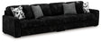 Midnight-Madness 2-Piece Sectional (Color: Onyx)