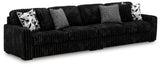 Midnight-Madness 2-Piece Sectional (Color: Onyx)