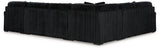 Midnight-Madness 4-Piece Sectional with Chaise (Color: Onyx)