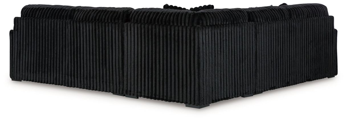 Midnight-Madness 3-Piece Sectional (Color: Onyx)