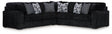 Midnight-Madness 3-Piece Sectional (Color: Onyx)