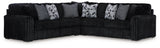 Midnight-Madness 3-Piece Sectional (Color: Onyx)