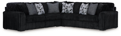 Midnight-Madness 3-Piece Sectional (Color: Onyx)