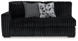Midnight-Madness 3-Piece Sectional, Chaise and Oversized Accent Ottoman