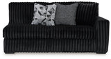 Midnight-Madness 3-Piece Sectional, Chaise and Oversized Accent Ottoman