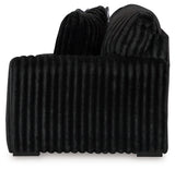 Midnight-Madness 3-Piece Sectional, Chaise and Oversized Accent Ottoman