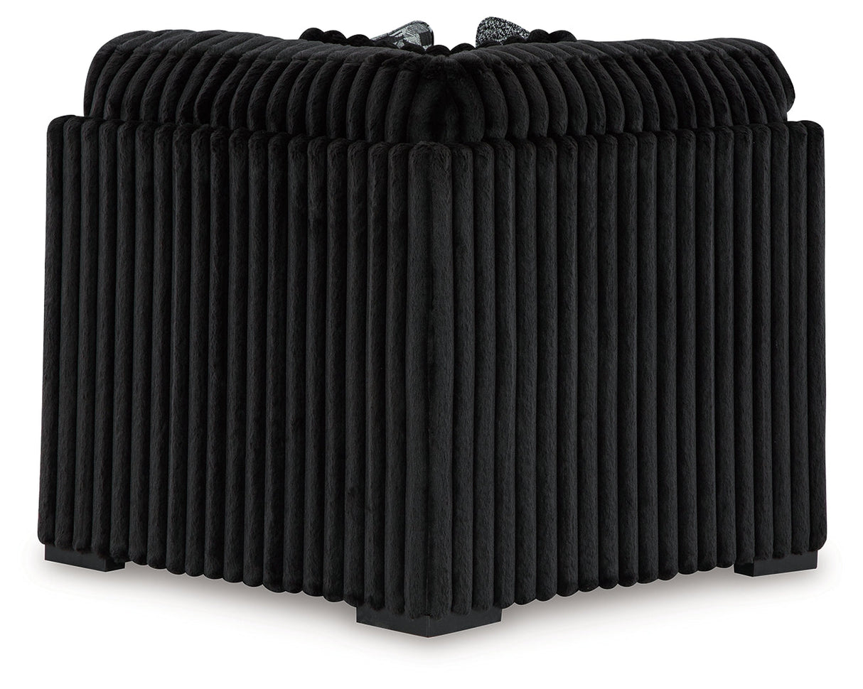 Midnight-Madness 4-Piece Sectional and Oversized Chaise