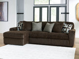 Midnight-Madness 2-Piece Sectional Sofa with Chaise (Color: Chocolate)