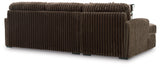 Midnight-Madness 2-Piece Sectional Sofa with Chaise (Color: Chocolate)