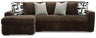 Midnight-Madness 2-Piece Sectional Sofa with Chaise (Color: Chocolate)