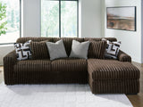 Midnight-Madness 2-Piece Sectional Sofa with Chaise (Color: Chocolate)