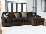 Midnight-Madness 2-Piece Sectional Sofa with Chaise (Color: Chocolate)