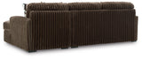 Midnight-Madness 2-Piece Sectional Sofa with Chaise (Color: Chocolate)