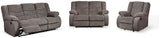 Tulen 3-Piece Sofa, Loveseat and Recliner (Recliner, Reclining Loveseat, Reclining Sofa)