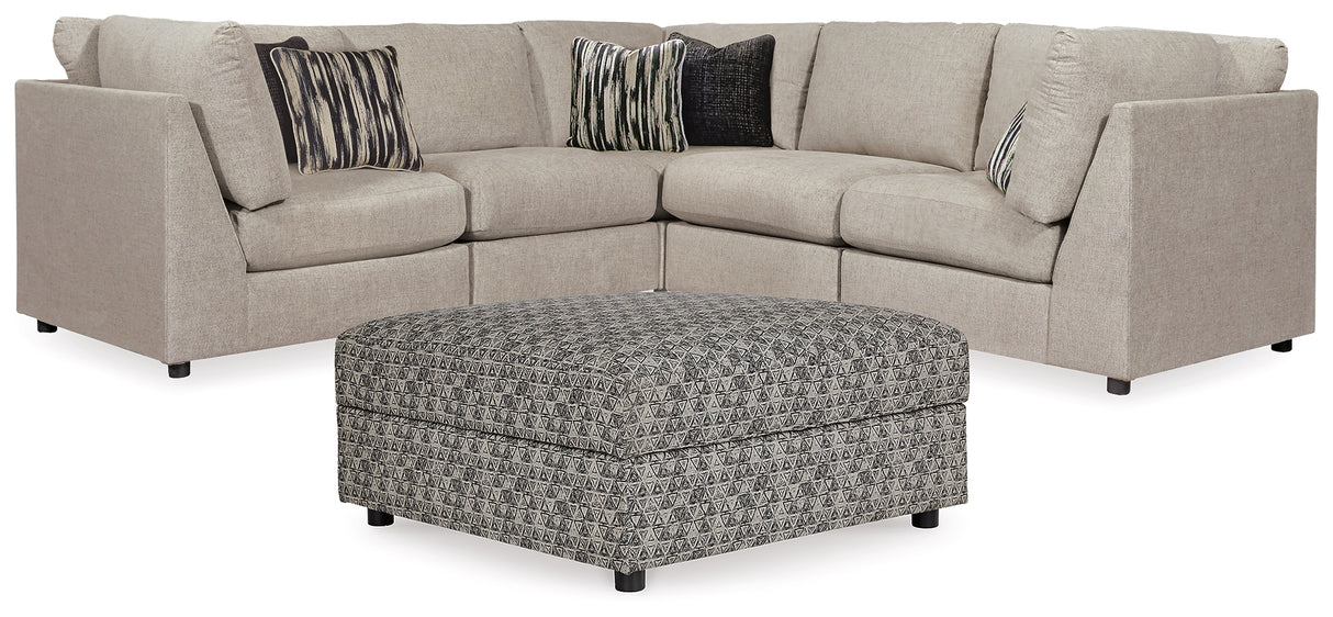 Kellway 6-Piece Sectional with Ottoman (Armless Chair, Armless Chair, Wedge, Wedge, Wedge, Ottoman With Storage)