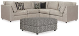 Kellway 6-Piece Sectional with Ottoman (Armless Chair, Armless Chair, Wedge, Wedge, Wedge, Ottoman With Storage)