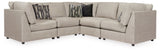 Kellway 6-Piece Sectional with Ottoman (Armless Chair, Armless Chair, Wedge, Wedge, Wedge, Ottoman With Storage)